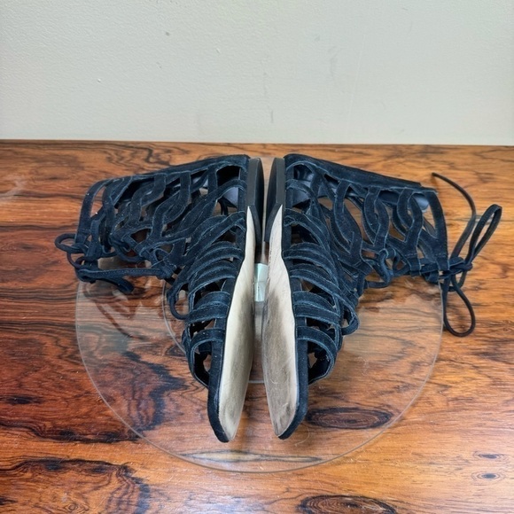 Sam Edelman Lara Lace Up Caged Gladiator Sandals - Picture 12 of 15